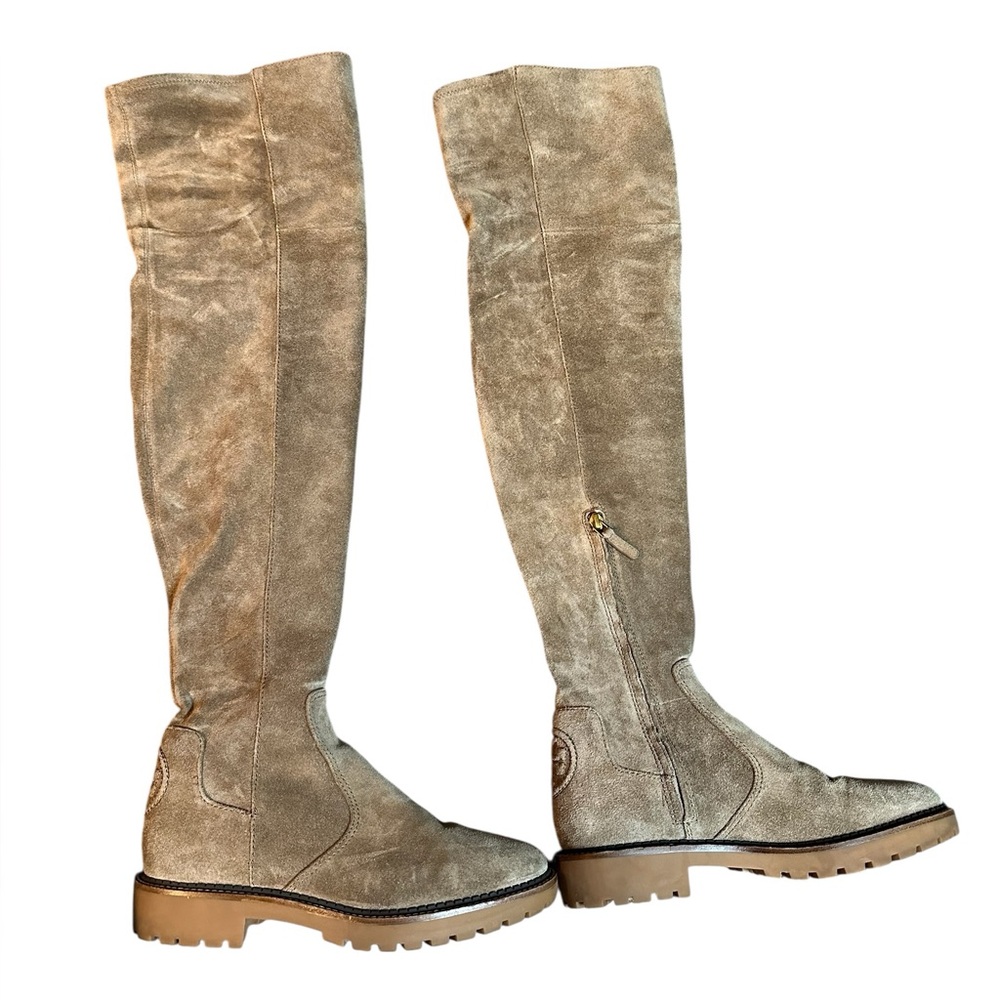 Tory Burch Suede Lug Sole Over the Knee Boots Size 8.5 - Picture 6 of 9